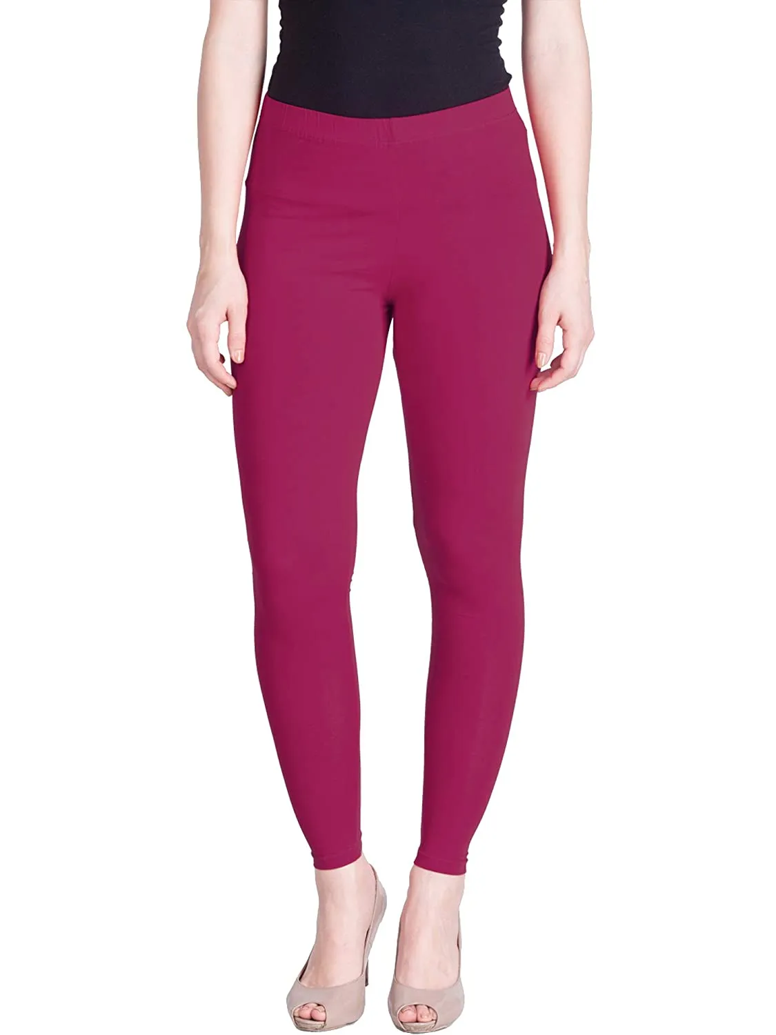 Lux Lyra Ankle Length Pink Leggings free Size for Woman