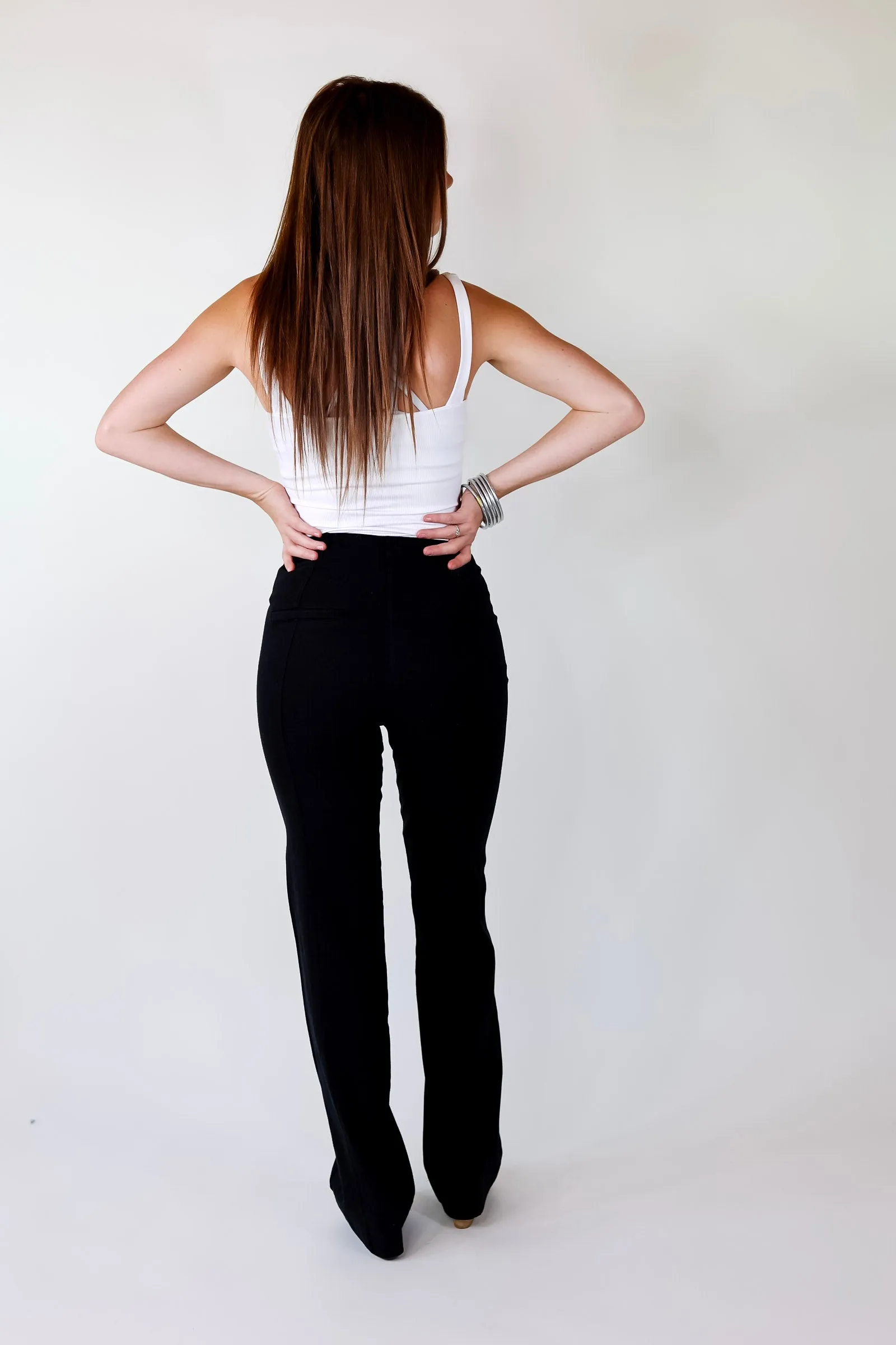 Lyssé | Denim Wide Leg Trouser Jeans in Black