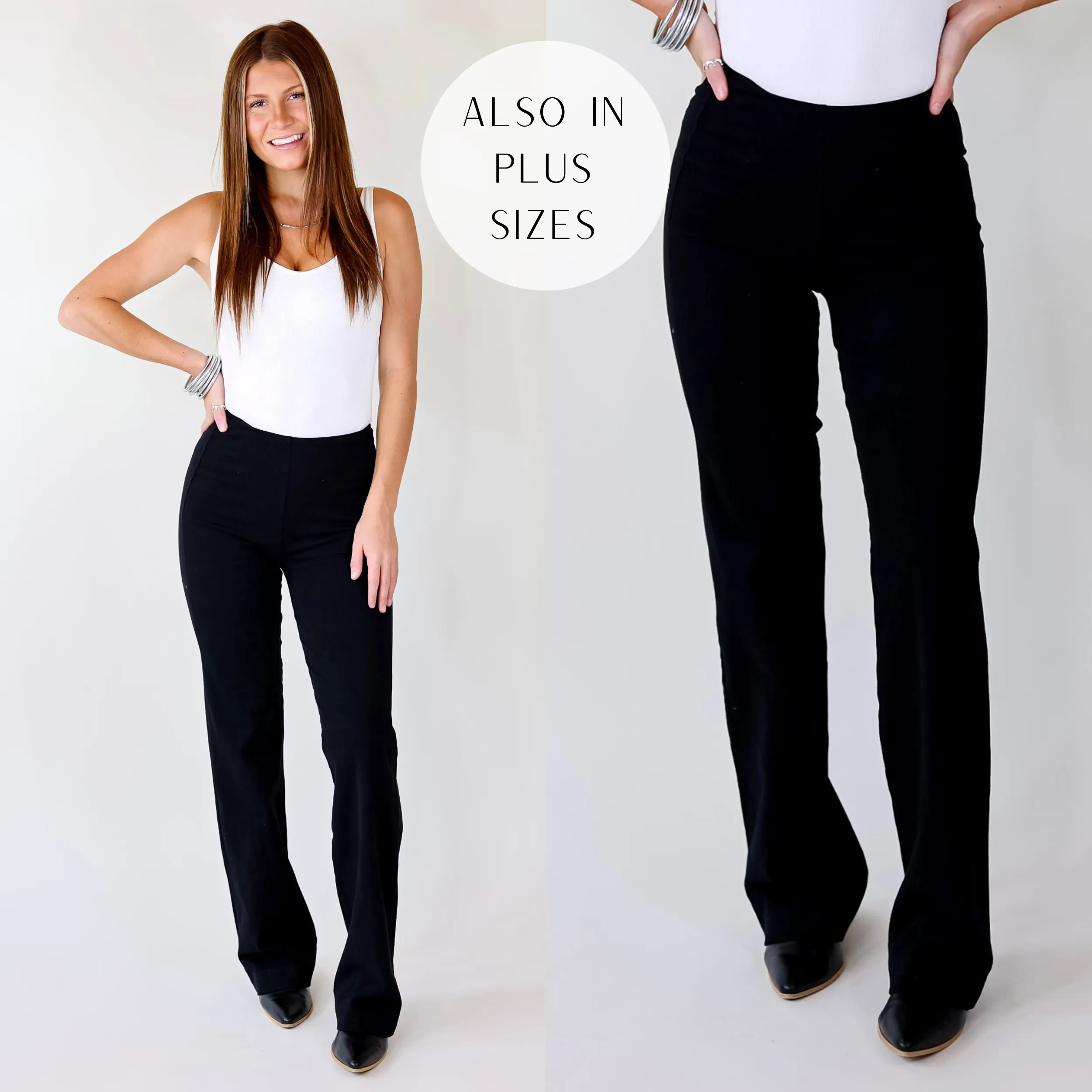 Lyssé | Denim Wide Leg Trouser Jeans in Black