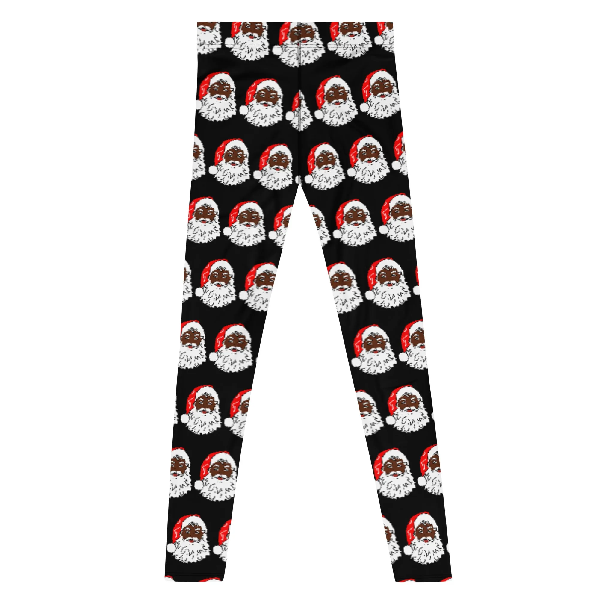 Men's Leggings African American Printed Santa