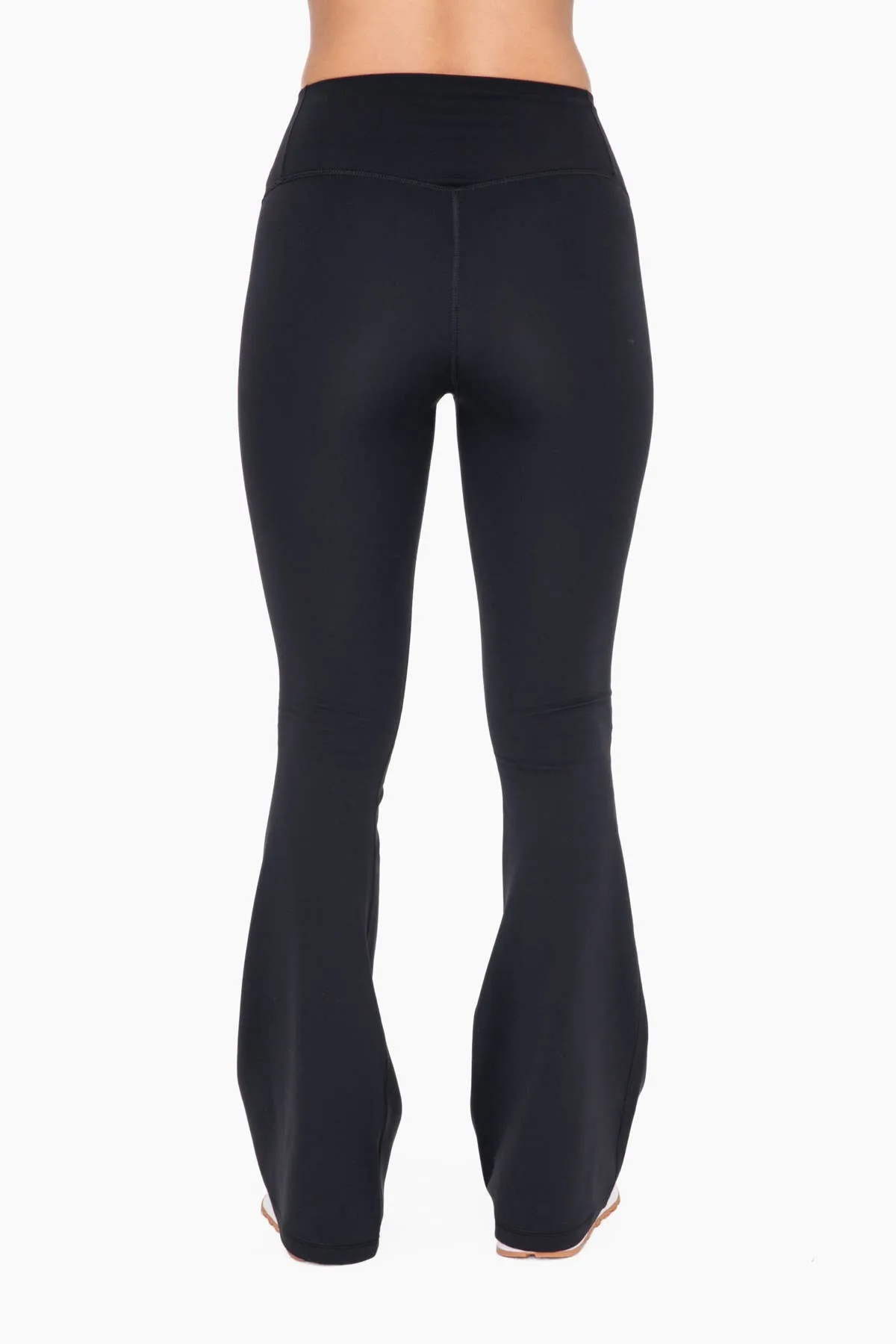 Mono B - BRONZE - Flared Fleece Leggings Women's - BLACK