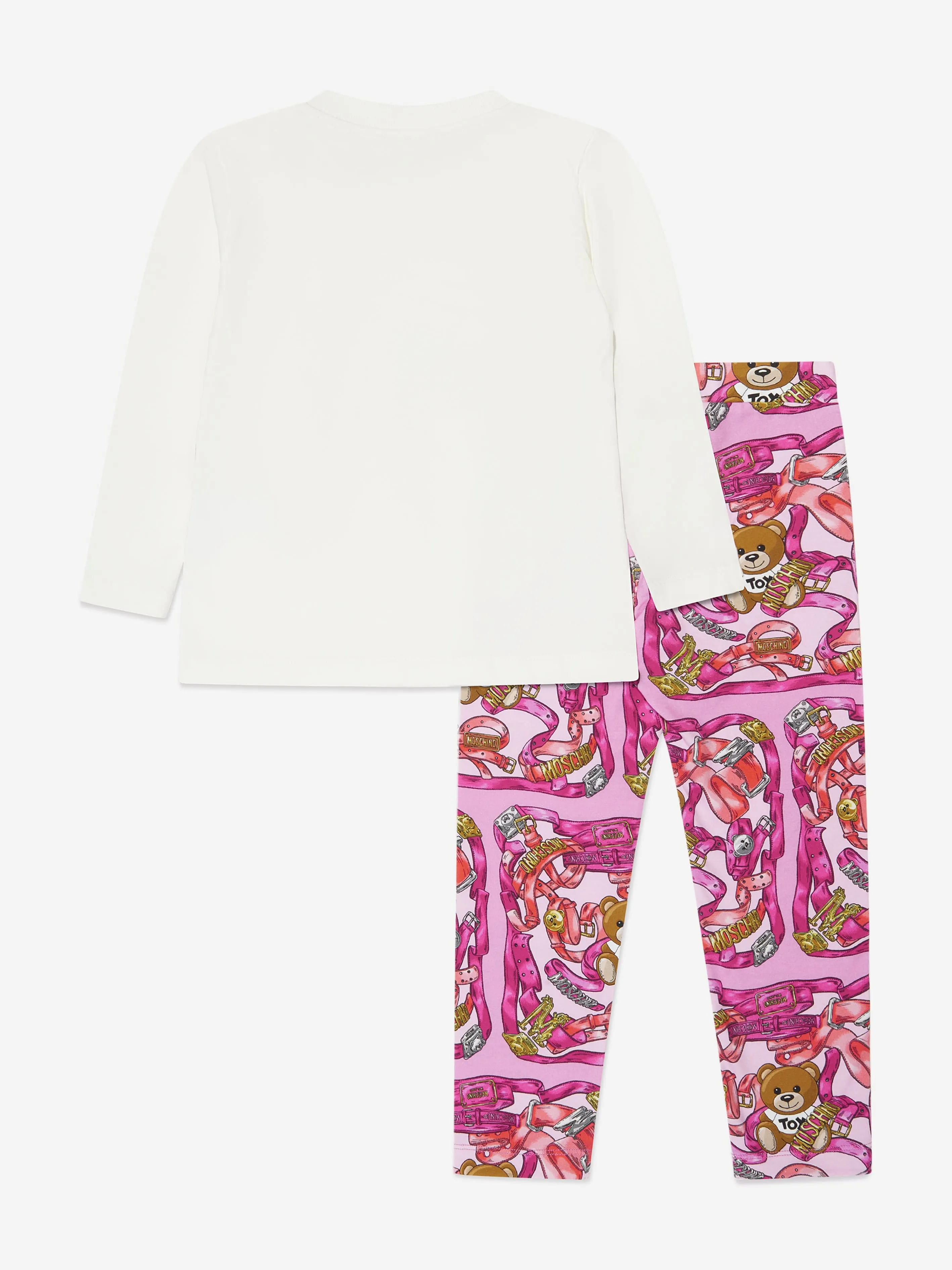 Moschino Girls T-Shirt And Leggings Set in Pink