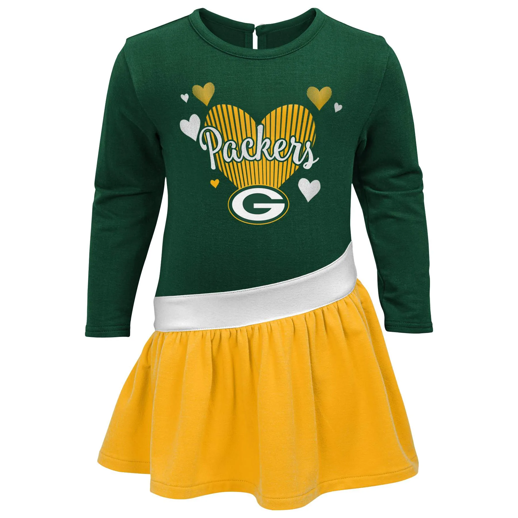 Packers Girls Heart Jersey Dress