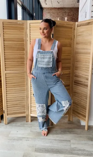 Patch It Up Overalls | Denim