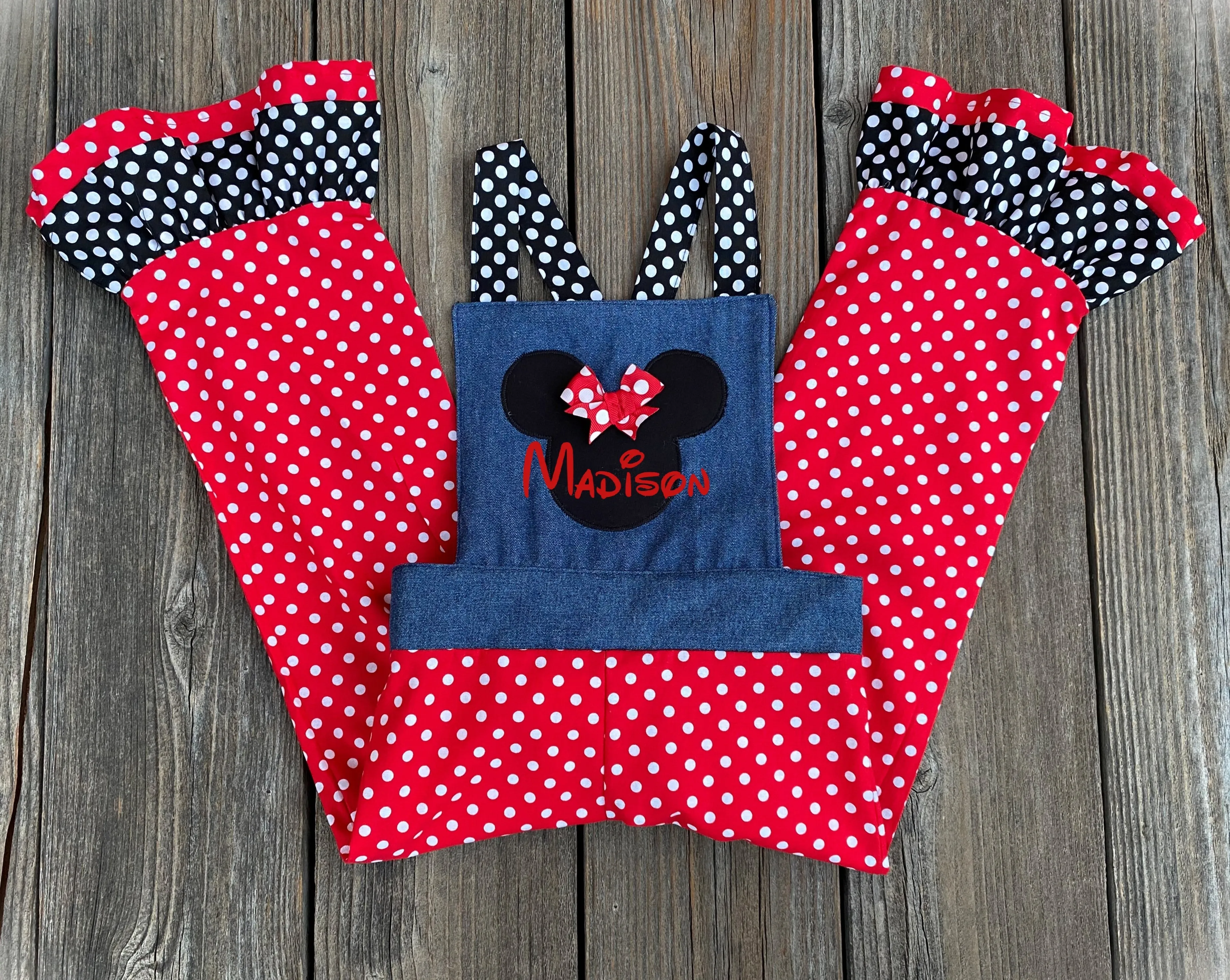 Personalized Minnie Mouse Overalls