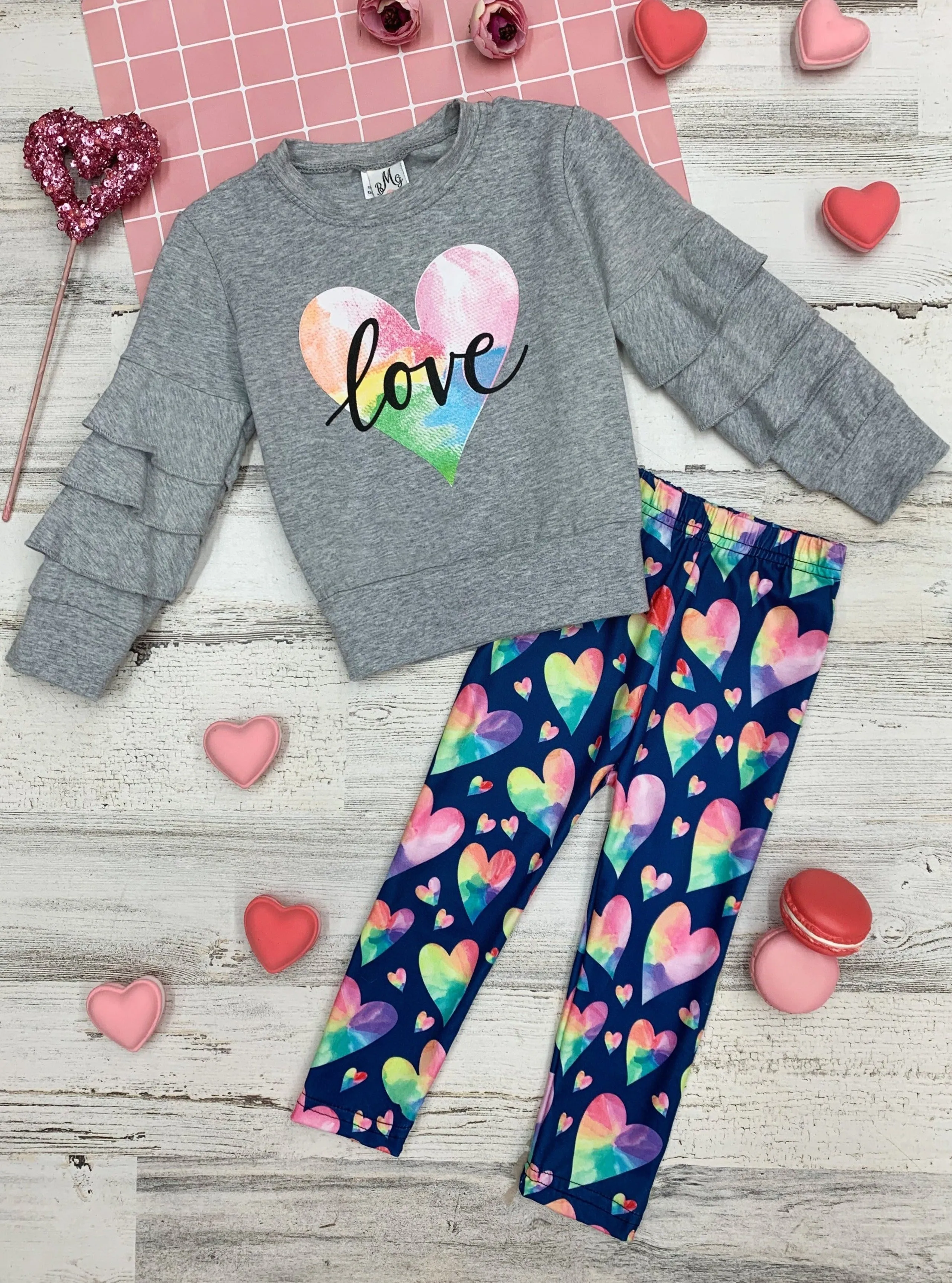 Rainbow Love Legging Set