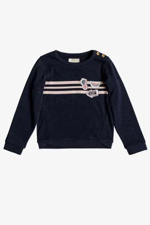 Roxy My Days Tell Me A Story Girls Sweatshirt - Dress Blues