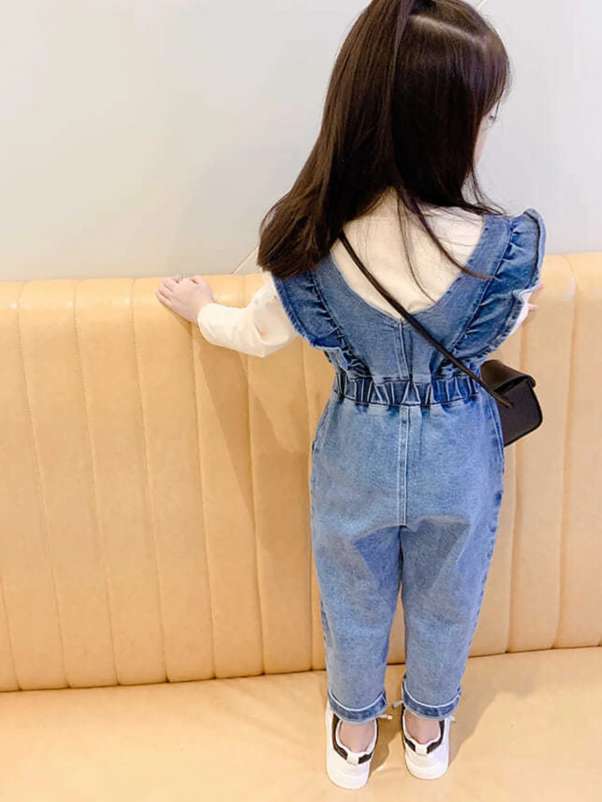 Ruffled Perfection Ruffle Denim Overalls