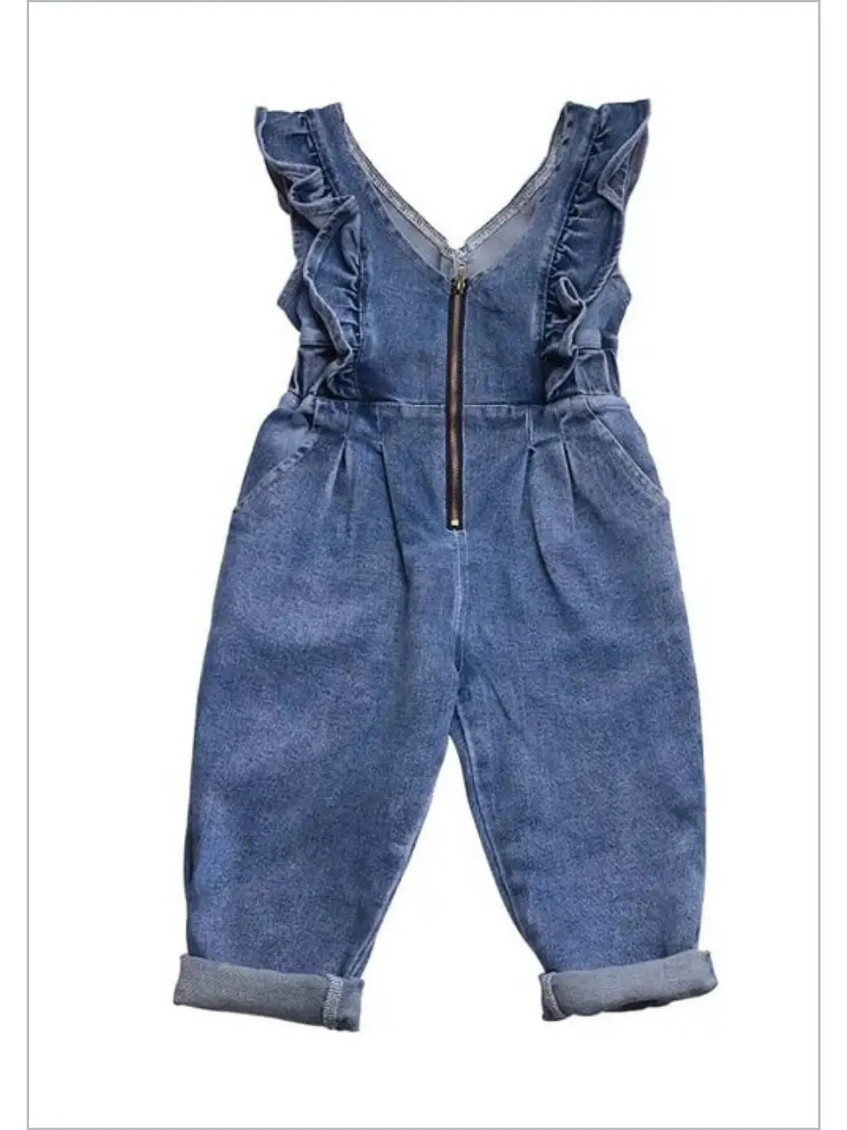 Ruffled Perfection Ruffle Denim Overalls