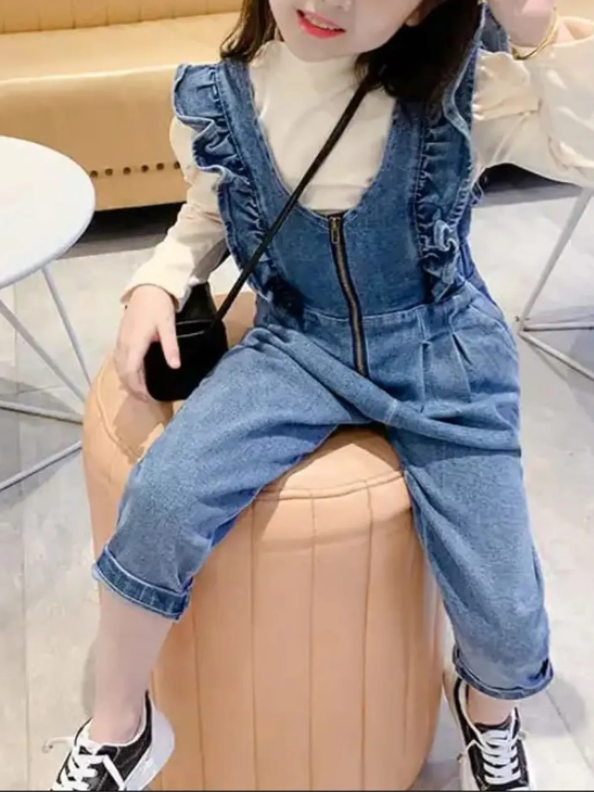 Ruffled Perfection Ruffle Denim Overalls