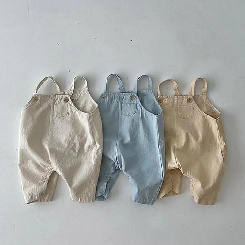 Sleeveless Cotton Overalls