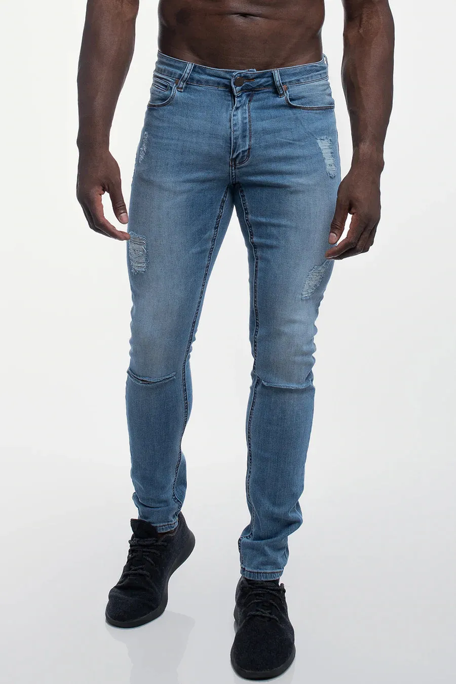 Slim Athletic Fit Destroyed Jeans