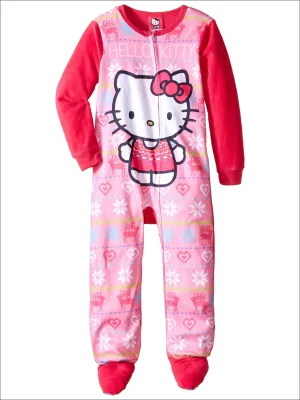 Snuggle Up Kitten Fleece Footy Pajamas