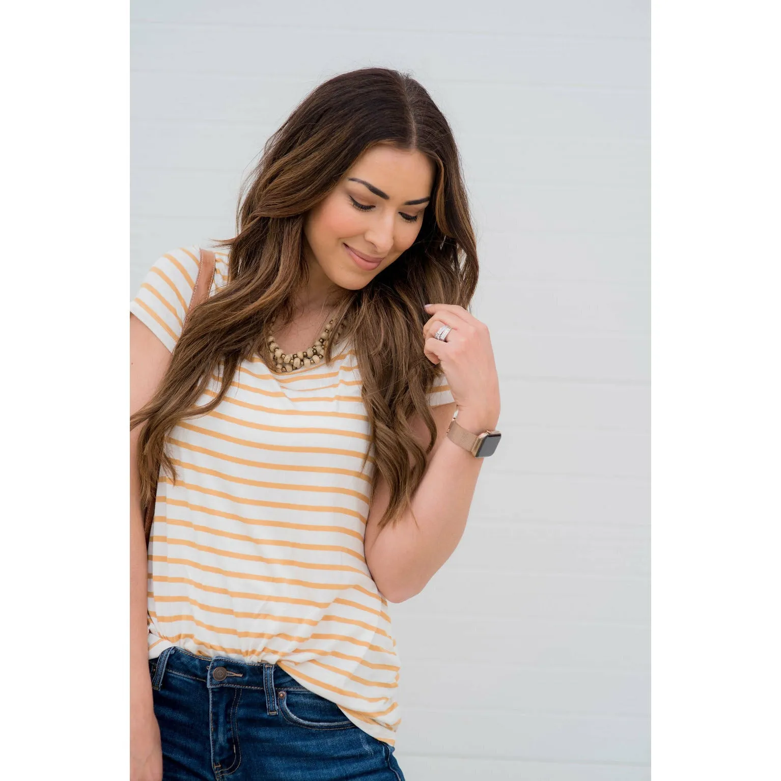 Striped Basic Short Sleeve Tee