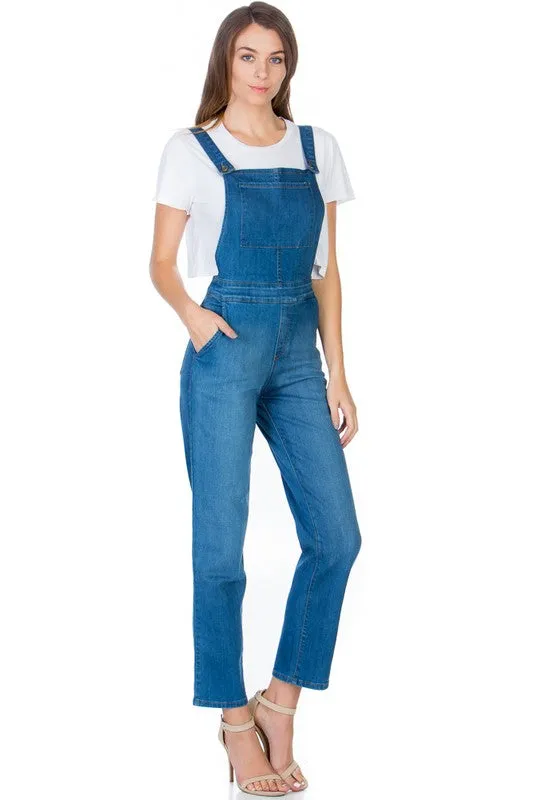 TEEK - Womens Denim Wash Overalls