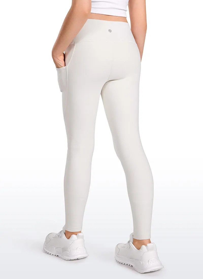 Thermal Fleece Lined Soft Girls Water-Resistant Pocketed Leggings