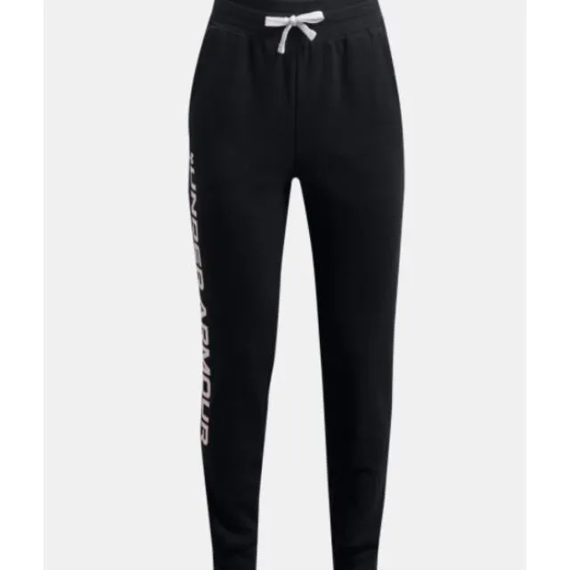 Under Armour Rival Fleece Girls Training Pant Black/White