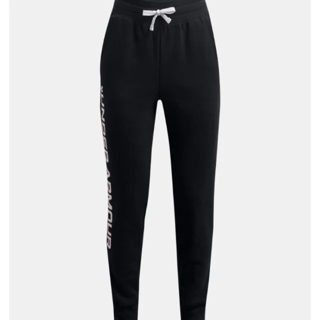 Under Armour Rival Fleece Girls Training Pant Black/White