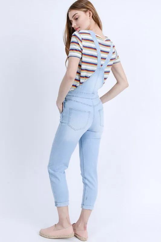 Victoria Skinny Denim Overalls