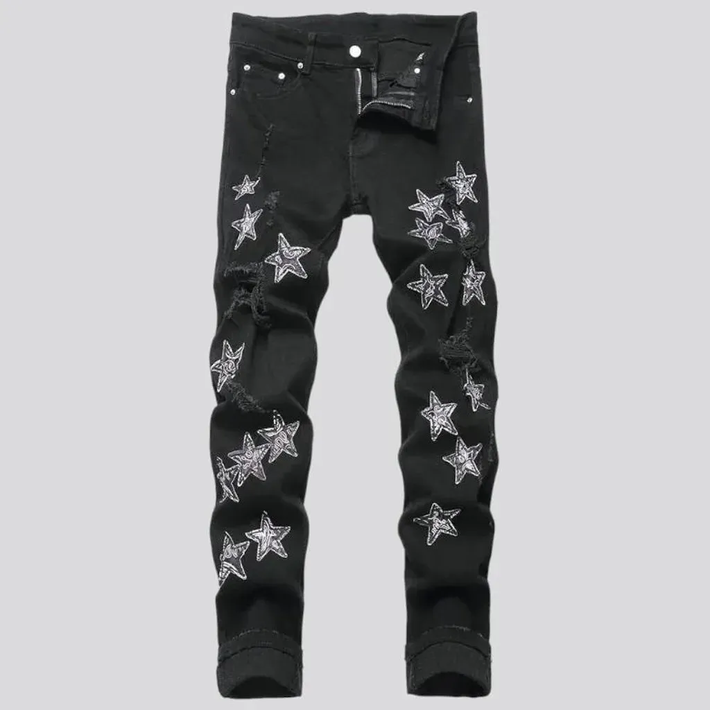 Y2k men's distressed jeans